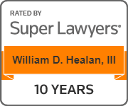 Attorney William D. Healan, III 10 Years Badge Rated by Super Lawyers